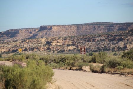 Sign pointing the way in Northern New Mexico. Photo by John Hiscock. New Mexico